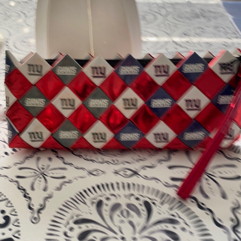 NY and GIANTS Candy Wrapper Collectable clutch bag